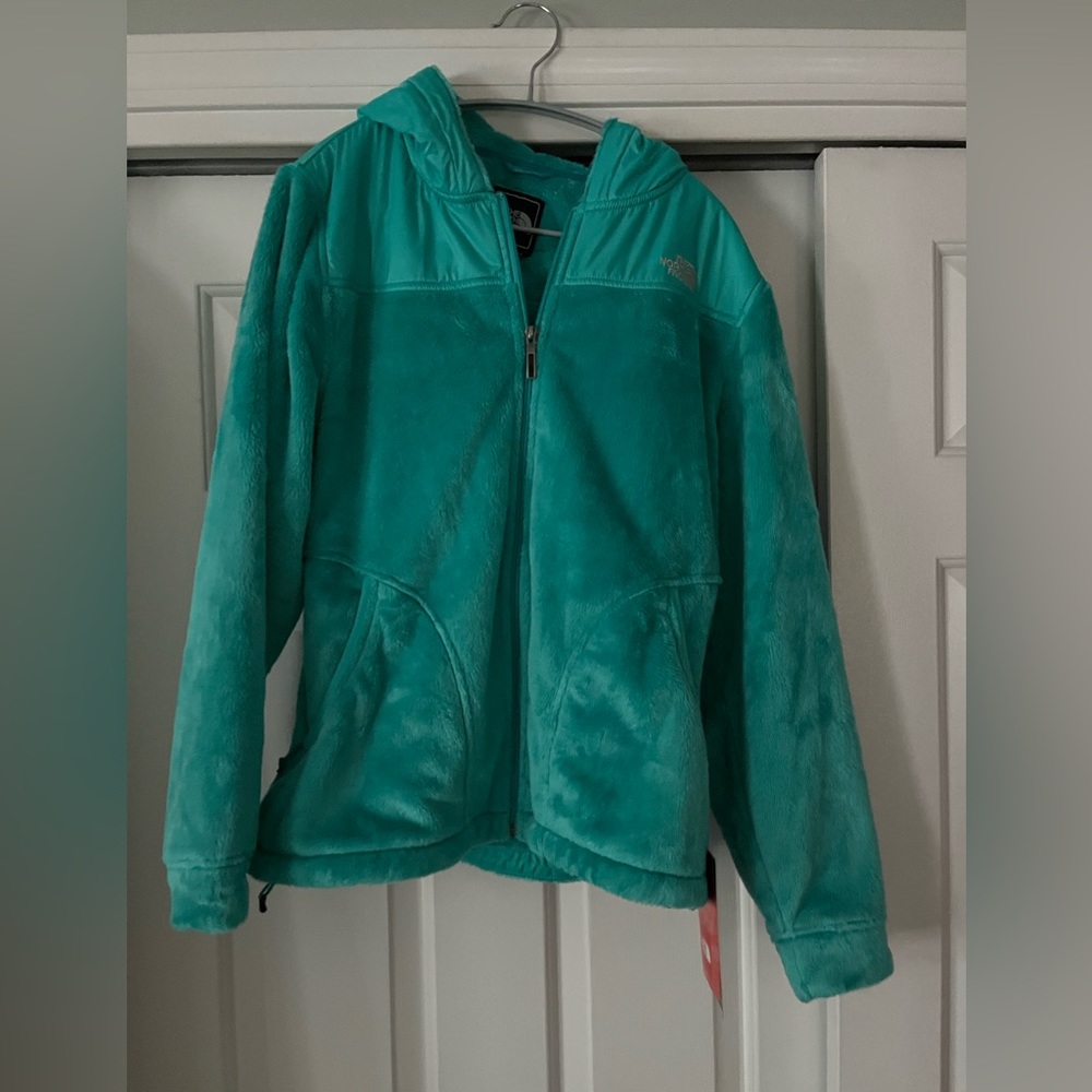 North Face OSO zip up hoodie in Ion Blue